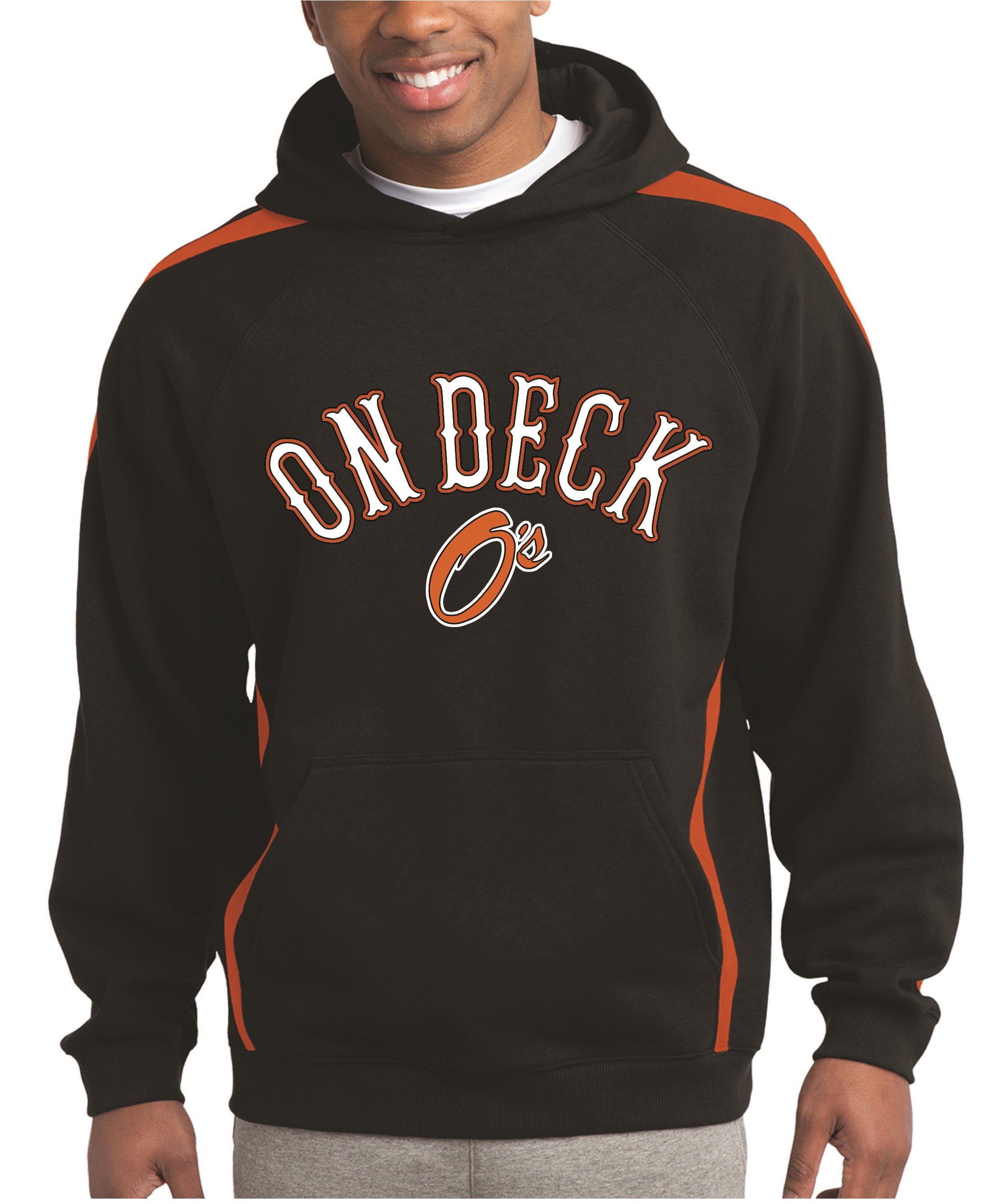 Adult On Deck O's Colorblock Hooded Sweatshirt - Atech Imagewear ...